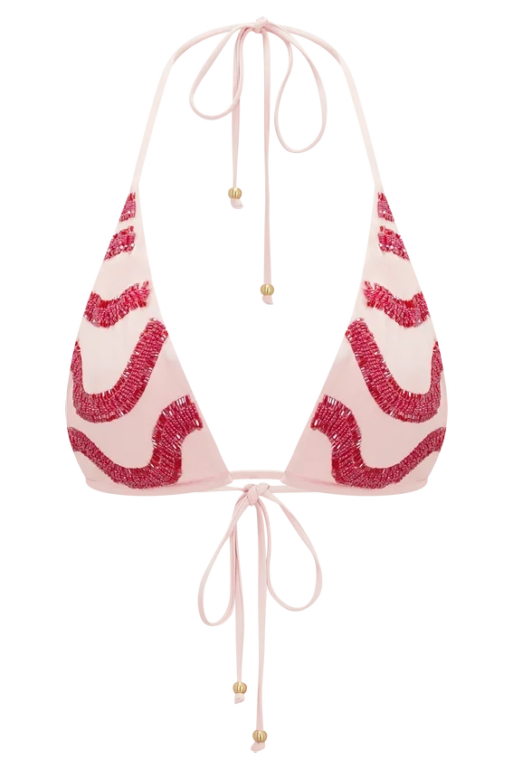 Top a triangolo con perline Robyn – Rosa Top a triangolo con perline Robyn – Rosa