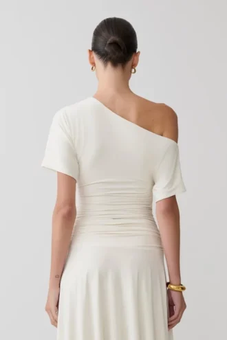 Top aderente con spalle scoperte Luu – Avorio