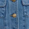 Top aderente in Denim a maniche corte Marge – Blu classico Top aderente in Denim a maniche corte Marge – Blu classico