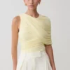Top aderente monospalla Adrienne – Giallo limone Top aderente monospalla Adrienne – Giallo limone