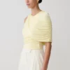 Top aderente monospalla Adrienne – Giallo limone Top aderente monospalla Adrienne – Giallo limone