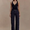 Top aderente Spencer con dettagli metallici – Nero