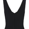 Top aderente Spencer con dettagli metallici – Nero