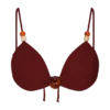Top bikini con perline Memphis – Vino