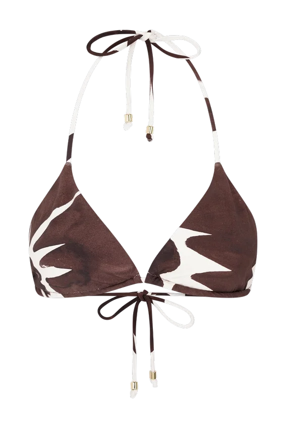 Top bikini Marquise – Stampa Deco Fleur color cioccolato Top bikini Marquise – Stampa Deco Fleur color cioccolato