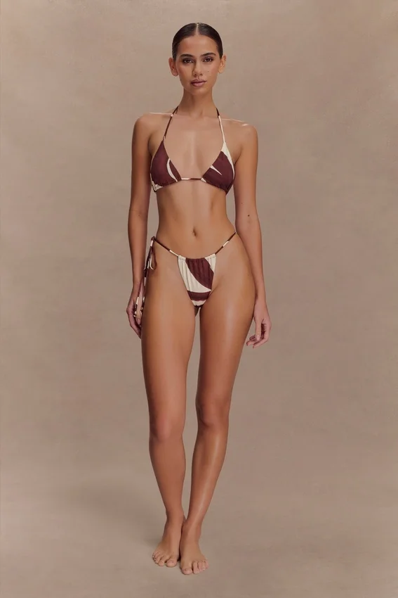 Top bikini Marquise – Stampa Deco Fleur color cioccolato Top bikini Marquise – Stampa Deco Fleur color cioccolato