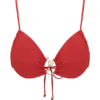 Top bikini Tyler con dettagli metallici – Rosso
