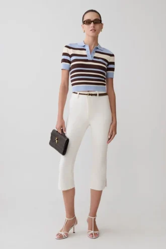 Capri in Denim Mary – Bianco