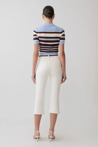 Capri in Denim Mary – Bianco