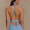 Top con scollo a cappuccio in chiffon Katalina – Azzurro Top con scollo a cappuccio in chiffon Katalina – Azzurro