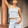 Top halter in Denim Dayna – Azzurro Top halter in Denim Dayna – Azzurro