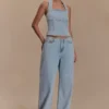 Top halter in Denim Dayna – Azzurro Top halter in Denim Dayna – Azzurro