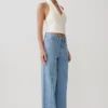 Jeans in Denim a vita media e gamba larga Roy – Blu classico Jeans in Denim a vita media e gamba larga Roy – Blu classico