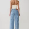 Jeans in Denim a vita media e gamba larga Roy – Blu classico Jeans in Denim a vita media e gamba larga Roy – Blu classico