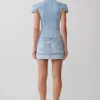 Top in Denim a maniche corte Bently – Blu chiaro slavato Top in Denim a maniche corte Bently – Blu chiaro slavato