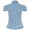 Top in Denim a maniche corte Bently – Blu chiaro slavato Top in Denim a maniche corte Bently – Blu chiaro slavato