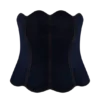Top in Denim con bordi smerlati senza spalline Oakley – Blu indaco