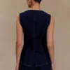 Top in Denim con bottoni Abel – Blu indaco Top in Denim con bottoni Abel – Blu indaco