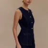 Top in Denim con bottoni Abel – Blu indaco Top in Denim con bottoni Abel – Blu indaco