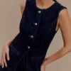 Top in Denim con bottoni Abel – Blu indaco Top in Denim con bottoni Abel – Blu indaco