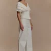 Top in Denim con spalle scoperte Rayne – Bianco Top in Denim con spalle scoperte Rayne – Bianco