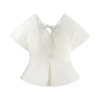 Top in Denim con spalle scoperte Rayne – Bianco Top in Denim con spalle scoperte Rayne – Bianco