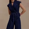 Top in Denim strutturato con laccio Charley – Blu indaco Top in Denim strutturato con laccio Charley – Blu indaco