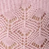 Top in maglia all’uncinetto Atlantis – Rosa confetto