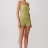 Top in maglia con scollo all’americana e dettagli metallici Dimitri – Verde oliva chiaro Top in maglia con scollo all’americana e dettagli metallici Dimitri – Verde oliva chiaro