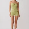Top in maglia con scollo all’americana e dettagli metallici Dimitri – Verde oliva chiaro Top in maglia con scollo all’americana e dettagli metallici Dimitri – Verde oliva chiaro