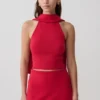 Top in maglia con scollo all’americana e schiena scoperta Misty – Rosso Top in maglia con scollo all’americana e schiena scoperta Misty – Rosso