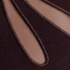 Top in maglia con scollo asimmetrico Brock – Cioccolato fondente