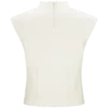 Top in maglia fasciata con collo alto Romaine – Avorio