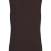Top in maglia Malani con dettagli metallici – Cioccolato