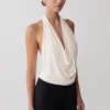 Top in modal con scollo a cappuccio Huyen – Avorio Top in modal con scollo a cappuccio Huyen – Avorio