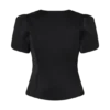 Top in raso a maniche corte Anne – Nero Top in raso a maniche corte Anne – Nero