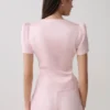 Top in raso a maniche corte Anne – Rosa pallido Top in raso a maniche corte Anne – Rosa pallido