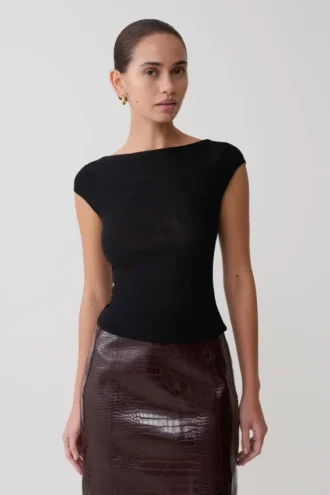 Top in rete a maniche corte Romana – Nero Top in rete a maniche corte Romana – Nero