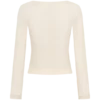 Top in rete a maniche lunghe Lumi – Colore osso