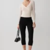 Top in rete a maniche lunghe Lumi – Colore osso