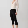 Top in rete a maniche lunghe Lumi – Colore osso