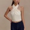 Top incrociato Marion – Crema Top incrociato Marion – Crema