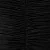 Top Linh Slinky con collo alto e arricciature – Nero