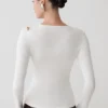 Top lungo a maniche lunghe in maglia Ricky – Avorio Top lungo a maniche lunghe in maglia Ricky – Avorio