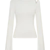 Top lungo a maniche lunghe in maglia Ricky – Avorio Top lungo a maniche lunghe in maglia Ricky – Avorio