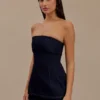 Top lungo in Denim senza spalline Madelyn – Blu indaco Top lungo in Denim senza spalline Madelyn – Blu indaco