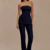 Top lungo in Denim senza spalline Madelyn – Blu indaco Top lungo in Denim senza spalline Madelyn – Blu indaco