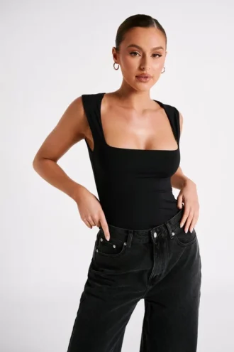 Top lungo Linley in nylon riciclato – Nero Top lungo Linley in nylon riciclato – Nero