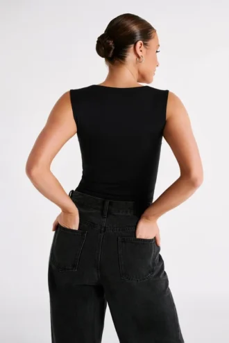 Top lungo Linley in nylon riciclato – Nero Top lungo Linley in nylon riciclato – Nero