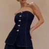 Mini gonna-pantaloncino in Denim Rosalyn – Blu indaco Mini gonna-pantaloncino in Denim Rosalyn – Blu indaco